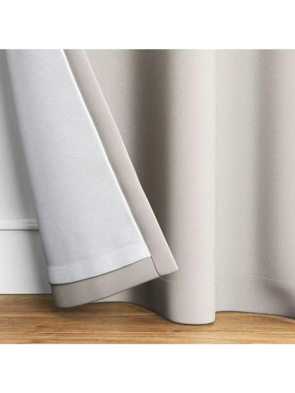 Threshold Aruba Light Gray Single Blackout Curtain Panel 50